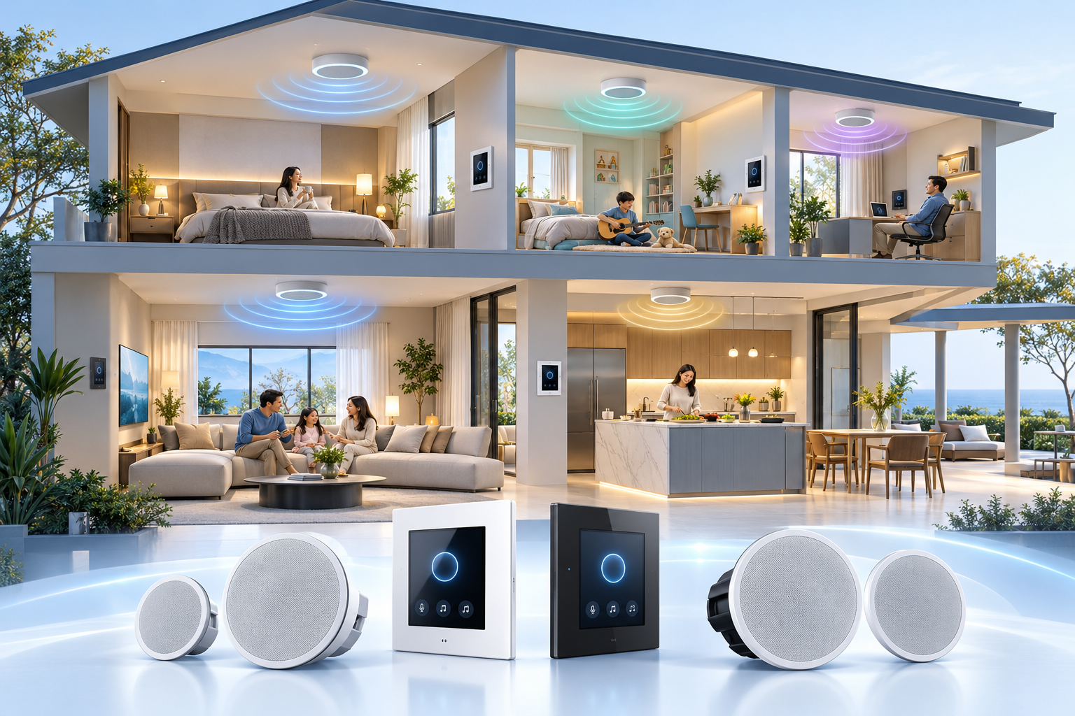 Mehrraum-Audio und Gegensprechanlage für Zuhause